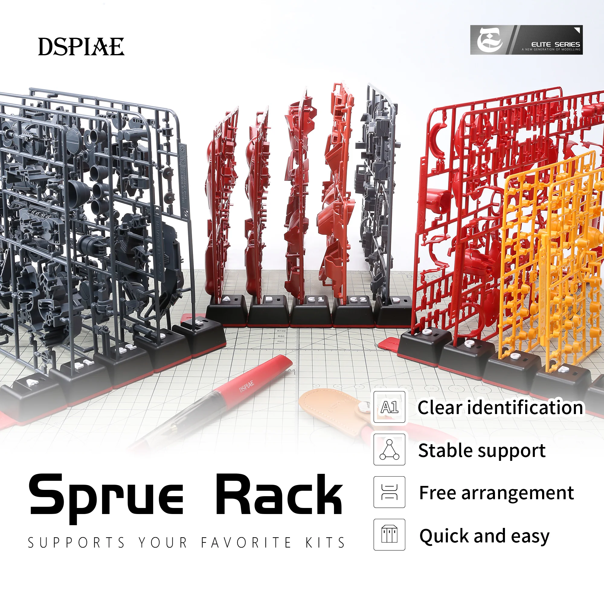 DSPIAE PT‑SR Sprue Rack Stand  - đánh giá và giá Model Kit Runner Organizer
