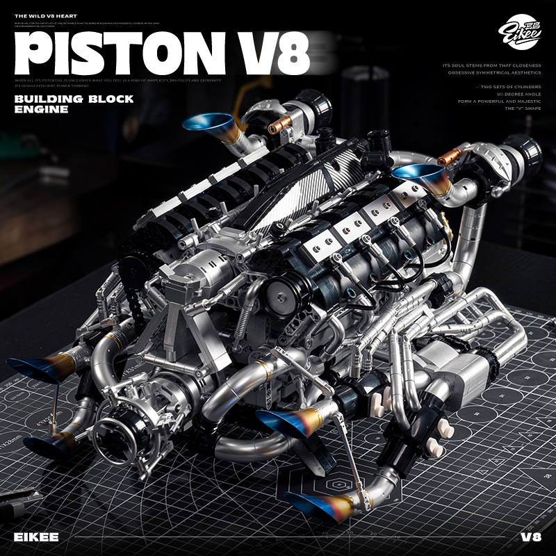 Technical Supercar V8 Engine B - đánh giá và giá Model Kit Lego