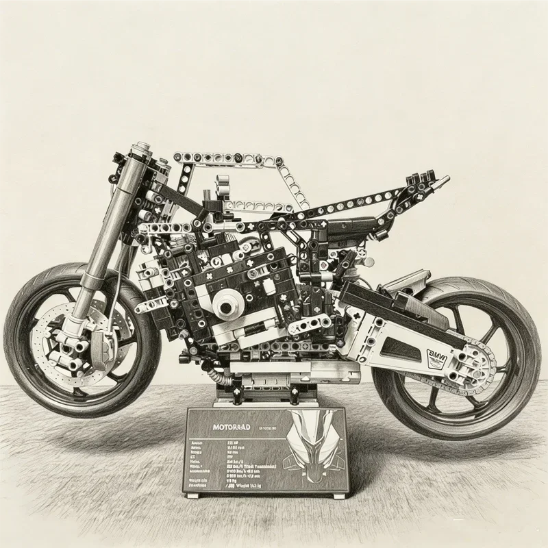 1920pcs Motorcycle Building Bo - đánh giá và giá Model Kit Anubis