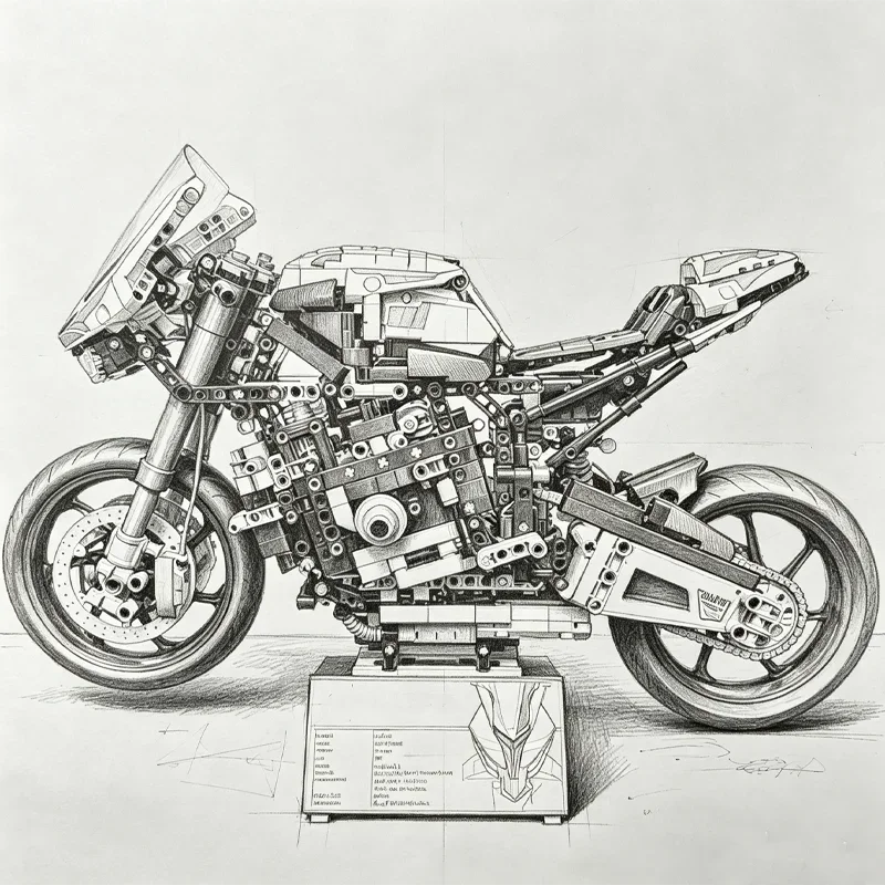 1920pcs Motorcycle Building Bo - đánh giá và giá Model Kit Anubis