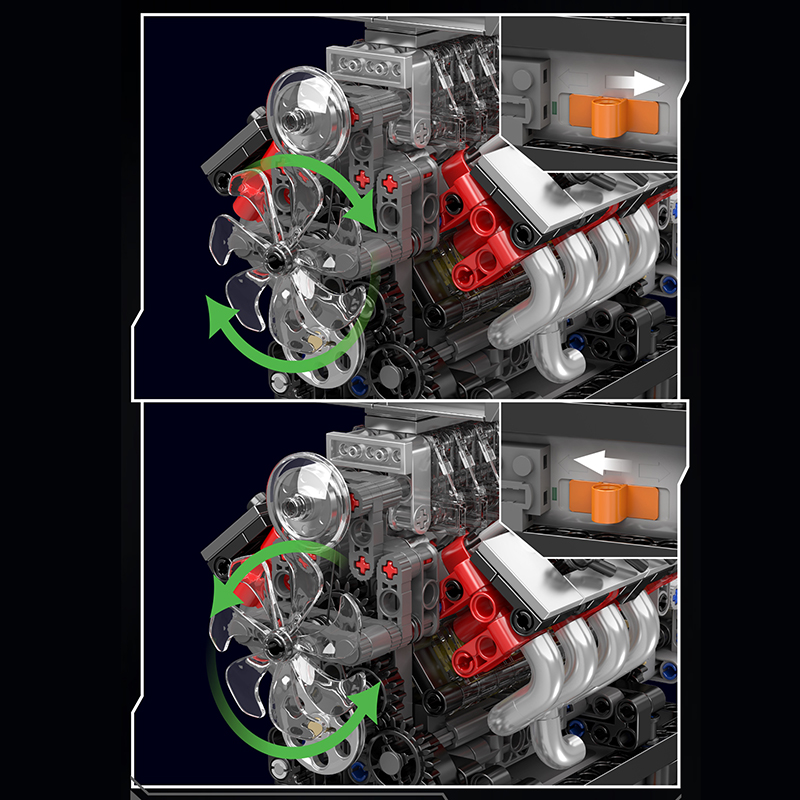 Mould King 10225 Technical Eng - đánh giá và giá Model Kit Engine